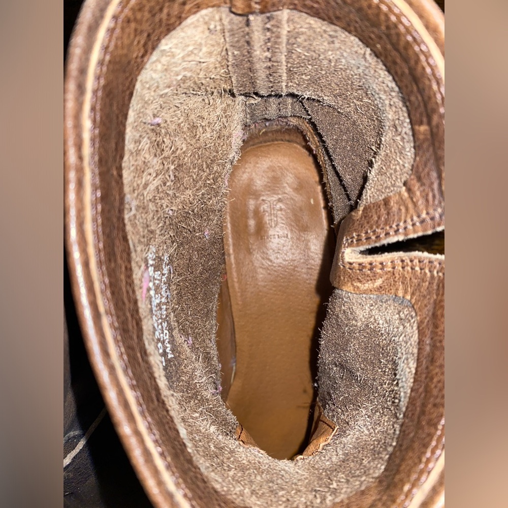 Frye- Veronica bootie rich brown leather buckle detail women’s size 9 - Picture 12 of 16